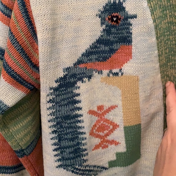 70s tribal/aztec print cardigan - Picture 4 of 8